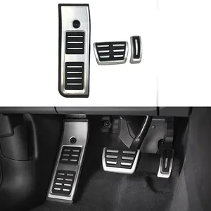 Araba hızlandırıcı yakıt gaz fren ayak Footrest ölü Pedal pedi kiti Set Audi A6 C8 2019 2020 LHD için hiçbir sondaj AT