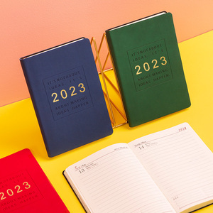 Agenda Diaria <span class=keywords><strong>2022</strong></span> <span class=keywords><strong>2023</strong></span>, Diario con Logotipo Personalizado, Planificador Diario, Cuaderno de Tapa Blanda de Cuero PU A5, Agenda para Diario, Semanal y Mensual - Product Image 2