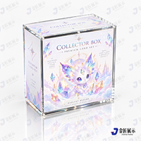 Boîte en acrylique personnalisée anti-UV pour cartes TCG, présentoir en acrylique ETB avec aimant puissant pour collection