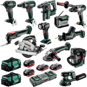 Listo para Enviar, Nuevo y en su Caja Original, Taladro de Impacto Magnético Mini METABOS de 18V y 12 Piezas con Motor sin Escobillas de 6.0AH, Garantía OEM de 3 Años - Product Image 4