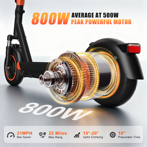 미국 배송 OBX 10인치 전동 스쿠터 ES1023 500W 모터 <span class=keywords><strong>48V</strong></span> 배터리 앱 제어 접이식 성인용 전동 스쿠터 - Product Image 6
