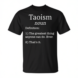 T-shirt Taoism Definition Nera Unisex Adulto Taglia Media Girocollo Manica Corta - Product Image 3