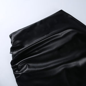 <span class=keywords><strong>Jupe</strong></span> crayon moulante en Faux <span class=keywords><strong>cuir</strong></span>, taille haute, décontractée, fermeture éclair, PU - Product Image 4