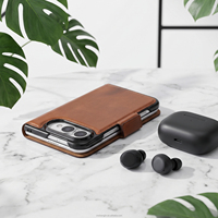 Casing Ponsel Lipat Kulit PU dengan Dompet Lepas Pasang untuk iPhone 18 Duo, Penutup Pelindung Multifungsi dengan Tempat Kartu Anti Benturan
