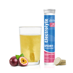 טבליות אלקטרוליטים תוססות בטעם פירות ללא סוכר של BSTBIO, מותג פרטי, 20 טבליות/שפופרת - Product Image 2