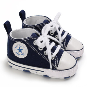 Chaussures pour bébé Chun Qiu 0-1 an, chaussures en toile décontractées tendance, chaussures pour hommes <span class=keywords><strong>et</strong></span> femmes, fermeture à lacets, quatre saisons, unies - Product Image 5