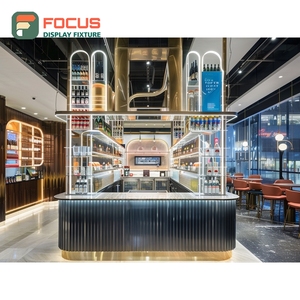 Vitrine à café haute capacité avec finition en bois stratifié, pour produits de marque - Product Image 3