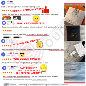 Phân Hủy Sinh Học Matte Màu Đen Độ Dày Biểu Tượng Tùy Chỉnh Thân Thiện Với Môi Quần Áo <span class=keywords><strong>Ziplock</strong></span> Túi Bao Bì Frosted Dây Kéo Túi Cho Quần Áo - Product Image 4