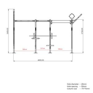 <span class=keywords><strong>Centro</strong></span> di allenamento funzionale All-<span class=keywords><strong>in</strong></span>-One personalizzabile con gabbia per arrampicata umana con corda di espansione ad alta quota - Product Image 5