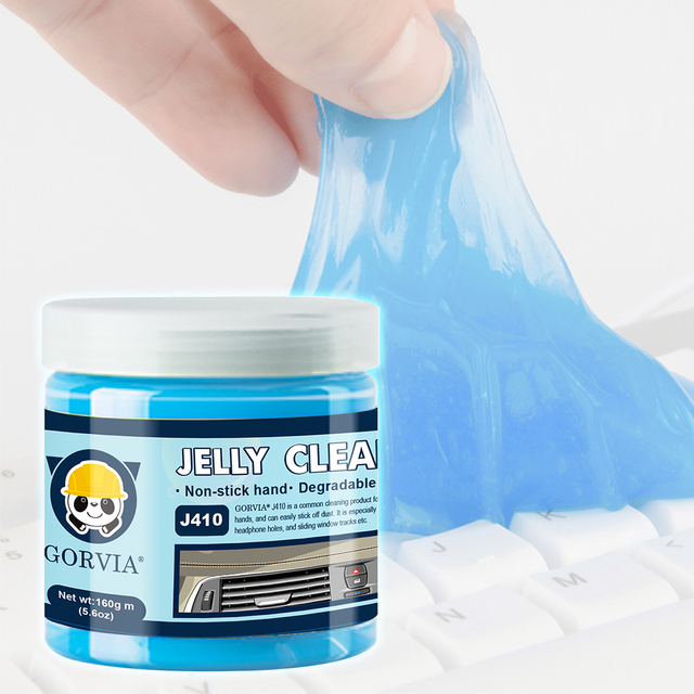 GORVIA 160g Keyboard Dust Cleaner Super Jelly Car Cleaning Gel Slime for Vehicle AC Vent Phone Headphone Holes Cleaning Products