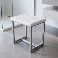 Siège de bain et chaise de douche autoportante en acier inoxydable SUS304, léger, écologique, durable et au design épuré