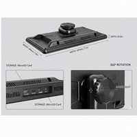 Kit de moniteur DVR IPS 7 pouces pour flotte de camions 12-36V | Système de caméra de recul avec enregistrement en boucle 2CH, capteur G ADAS, 1080P, bouton tactile