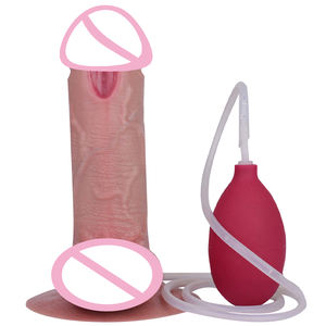 Прямая поставка фаллоимитатор для пениса реалистичный анальный страпон Лесбийский эякуляционный фаллоимитатор для женщин силиконовый пенис фаллоимитатор с присоской - Product Image 2