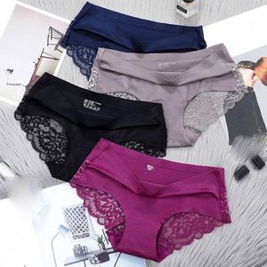 Culotte légère et sans signification Culotte en coton dentelle sans couture Antibactérien Respirant Hip Lift Briefs - Product Image 2