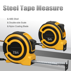 Cinta métrica de acero al carbono retráctil profesional, hoja gruesa de retorno automático, revestimiento de nailon, herramienta de medición Premium de 5M de longitud - Product Image 5