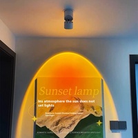 Lampu sorot LED dekorasi, lampu sorot langit-langit LED riak air matahari terbenam lorong kamar tidur lampu langit-langit tersembunyi untuk dekorasi