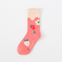 Chaussettes pour femmes à motif rose, tricotées, respirantes, pour un usage quotidien au printemps, chaussettes décontractées mignonnes et magiques, cadeau pour adolescentes