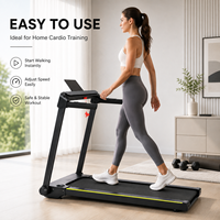 Caminadora Plegable K-FIT GSTJ-4500 con Pantalla LED de 5 Ventanas, Inclinación Manual, 14KMH, Motor de 2.5HP, Sensor de Pulso, para el Hogar