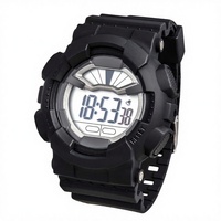 Jam Tangan Olahraga Mewah dari Bahan Paduan untuk Pria, Tahan Air, Tampilan Analog & Digital LED, Alarm Waktu Ganda, Tali Kulit
