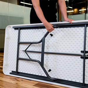 Nhà Máy 8ft Nhựa Xách Tay Hình Chữ Nhật Gấp Bảng Cho Ăn Uống Tiệc Cưới & Các Sự Kiện Bên 2.4M Ngoài Trời Dã Ngoại Bảng - Product Image 4