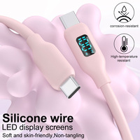 Cable de Carga Rápida Tipo-C PD 3.0 de 100W con Conductor de Cobre Puro y Revestimiento de Gel de Silicona para Teléfonos Inteligentes y Tabletas