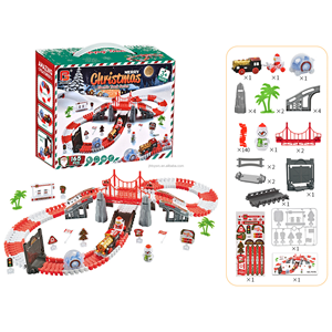Juego <span class=keywords><strong>de</strong></span> <span class=keywords><strong>Tren</strong></span> <span class=keywords><strong>de</strong></span> Juguete con Rieles a Pilas y Luces, <span class=keywords><strong>Tren</strong></span> para Alrededor del Árbol <span class=keywords><strong>de</strong></span> Navidad, Set <span class=keywords><strong>de</strong></span> Pista <span class=keywords><strong>de</strong></span> <span class=keywords><strong>Tren</strong></span> Navideño - Product Image 1