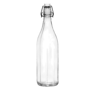 BOTELLA MILLY CON TAPA MECÁNICA DE 1 LT EN VIDRIO TRANSPARENTE - Product Image 1
