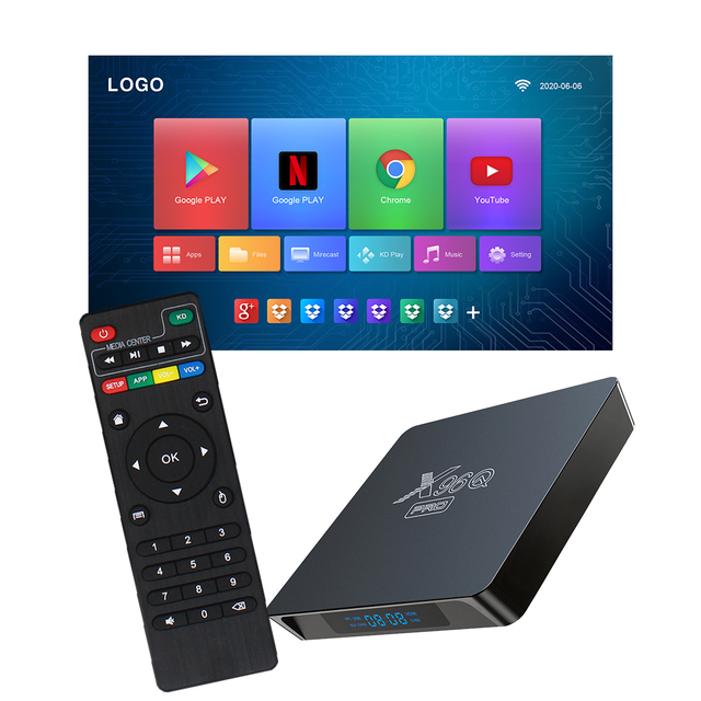 Global Hot Selling Allwinner H313 Android 10.0 X96Q Pro 4K TV Box Quad Core Smart Android TV Set-top Box