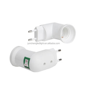 220v <span class=keywords><strong>E27</strong></span> स्क्रू माउथ यूरोपियन गेज राउंड प्लग स्विच मोबाइल प्लग वॉल लैंप होल्डर व्हाइट थ्रेड बल्ब एक्सेसरीज के साथ - Product Image 4