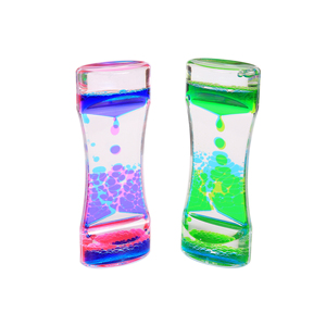 Lot de 5 sabliers liquides colorés, jouets sensoriels anti-stress pour l'<span class=keywords><strong>autisme</strong></span> et le TDAH - Product Image 1