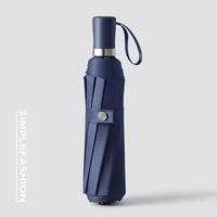 Nouveau parapluie pliant à trois sections de haute qualité à 10 baleines, ouverture manuelle, pour homme d'affaires, portable, personnalisable, idéal comme cadeau