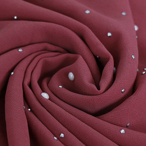 <span class=keywords><strong>Écharpe</strong></span> Voile Instantané Long en Mousseline 24 Couleurs avec Motif Perles et Cristaux Respirante pour Usage Quotidien Musulman — Vente Flash - Product Image 6