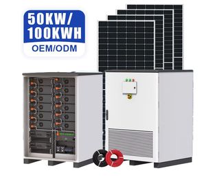 ระบบจัดเก็บพลังงานแสงอาทิตย์แบบไฮบริดออฟกริด 100 กิโลวัตต์ชั่วโมง 50 กิโลวัตต์ ออลอินวัน IP54 พร้อมแบตเตอรี่ลิเธียม สำหรับฟาร์มเชิงพาณิชย์และอุตสาหกรรม - Product Image 1