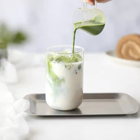Gobelet à café en verre rond en borosilicate personnalisé avec logo, 420 ml, pas cher, avec paille, forme ronde, gobelet en verre pour café et thé