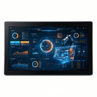 Pantalla Táctil HMI Industrial de 21.5 Pulgadas, PC Android - Monitor Táctil Integrado Resistente sin Ventilador con POE y WiFi