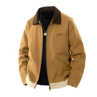 Vente en gros d'usine de haute qualité Nouveau design Vêtements de travail extérieurs avec fermeture éclair pour l'hiver Bomber de camionneur en toile de canard personnalisé Veste de travail pour hommes