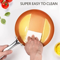 Expérience de cuisine sans effort Poêle à frire 3-4L confortable à revêtement en céramique Couvercle en verre transparent Compatible avec l'induction de gaz