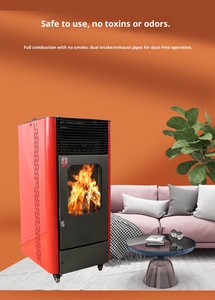 Multifunction Freestanding Pellet <b>Stove</b> Radiators Fireplace Wood Water Circulation Heating 13KW Cold Rolled Steel Bathroom - Product Image 4