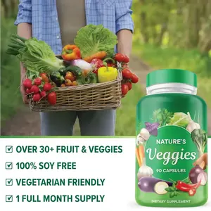 Private Label Fruits And Veggies Supplement Capsules With Vitamins And Minerals Supports Energy