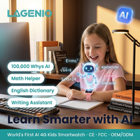 Reloj Inteligente para Niños LAGENIO K10 4G con IA, Pantalla TFT Cuadrada, Correa de Silicona, GPS+LBS+WIFI, SOS, IP68, Videollamada de 1.8 Pulgadas, Reloj Telefónico para Niños con Certificación CE