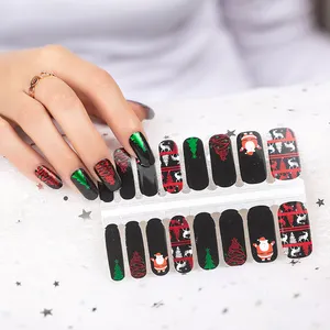Nail Art Designs Stickers Manufacturer Price Nail Stickers Halloween Skull Customized Private Logo 3D Nail Art Wraps With Variety Designs