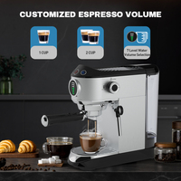 Cafetera 3 en 1 para el Hogar en Oferta, Cafetera Espresso con Dispensador de Leche para Cápsulas Ese