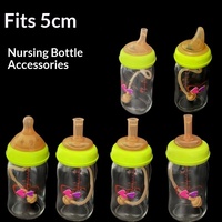 Accesorios para biberones: Tetina Nano de silicona de flujo rápido con boquilla de entrenamiento tipo pico de pato y pajita, para boca ancha de 5 cm