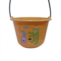 Cartoon-Plastik-Handeimer, individueller Halloween-Kürbis-Süßigkeiteneimer für Kinder, Outdoor-Freizeitaktivität