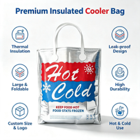 Sac isotherme en aluminium avec poignée et fermeture éclair pour le stockage de poissons congelés, taille personnalisée