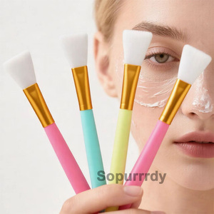 Custom Logo Silicone Brush Soft Silicone Face Mud Applicator Safe and Reliable Facial Mask Beauty Tool Washable and Reusable - Product Image 4
