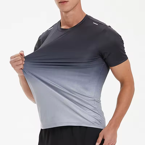 Camiseta Deportiva Ajustada Personalizada A81 para Hombre, Manga Corta, Tejido de Punto, Spandex/Poliéster, Anti-Pilling y Anti-Arrugas - Product Image 2