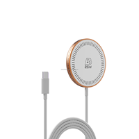 Produk Unggulan untuk Dropshipping: Stasiun Pengisi Daya Nirkabel Cepat Magnetik Portabel 25W untuk iPhone 17 Pro Max untuk Earphone Warna Oranye