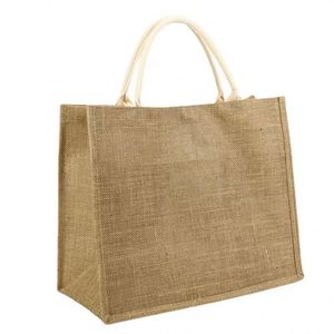 Bolsas de Compras Portátiles de Lino Teñido, Bolsos de Yute Retro Personalizables para Viajes al Aire Libre - Product Image 3
