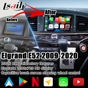 Pantalla Android de 8 Pulgadas con Carplay para Nissan Elgrand E52 2010-2020 con Video y Función Auto by Pass de Lsailt - Product Image 1